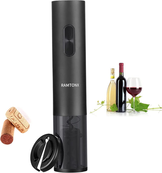 Electric Wine Bottle Opener Set with Foil Cutter - Battery Operated Automatic Corkscrew for Easy Use, Ideal Gift for Waitstaff and Wine Enthusiasts, Perfect for Bar and Outdoor Kitchen Accessories